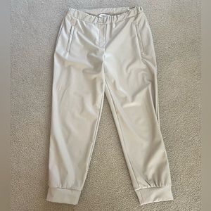 Lola and Sophie faux leather pants. Slim , ankle fit. Ivory taupe color. Size 4